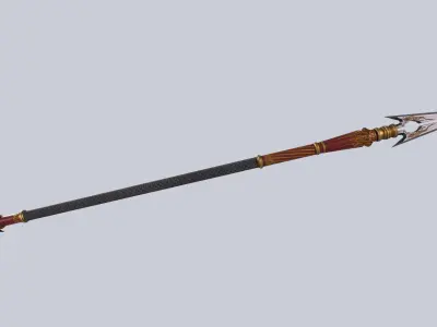 Draconic spear Low-poly 3D model