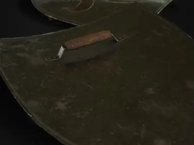 Medieval Metal Shield Low-poly 3D model