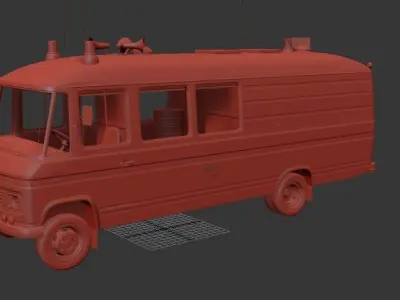 Mercedes Benz L 508 D Emergency Command Vehicle 1978 3D print model