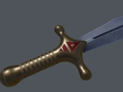 Sword PBR Game-Ready Low-poly 3D model