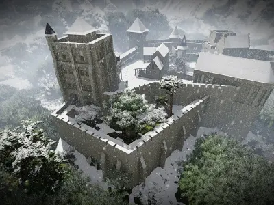 Medieval Castle 3D model 12