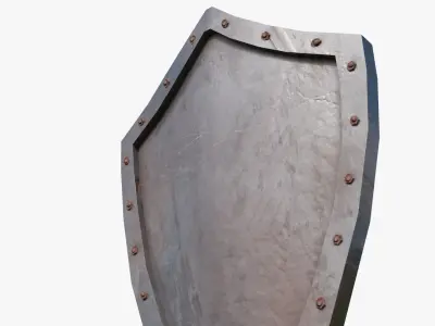 Medieval Iron Shield Low-poly 3D model