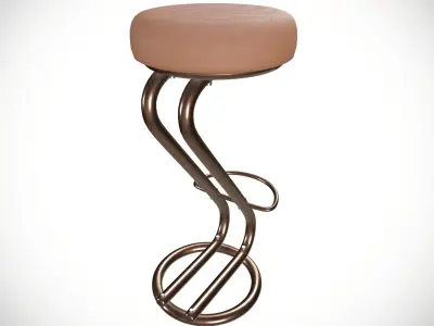 Bar Stool Bar Over the Counter Chair Low-poly 3D model