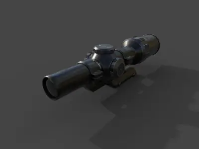 Scope 6X Low-poly 3D model