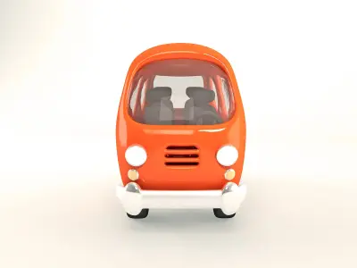 minibus Low-poly 3D model purchase