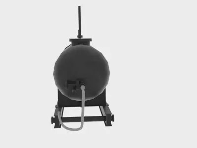 Oil Silo Tank  Low-poly 3D model