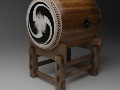 Taiko Drum Set 3D model