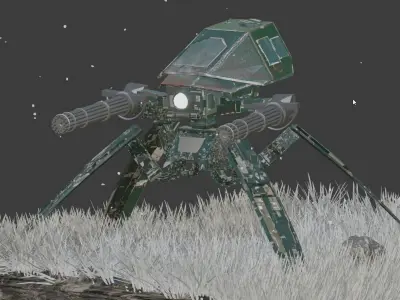 Robot in fog Free 3D model