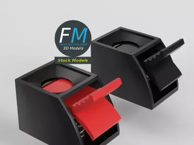 Spring clip speaker terminals 3D model