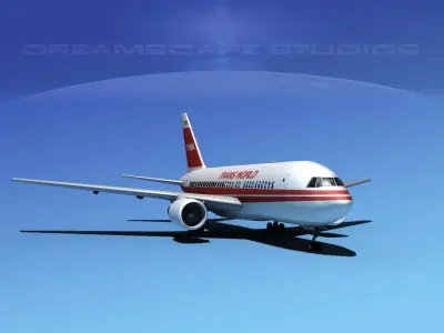 Boeing 767-100 Trans World 1 3D model