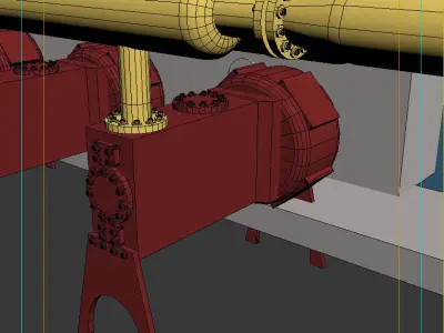 Gas transfer pump Low-poly 3D model