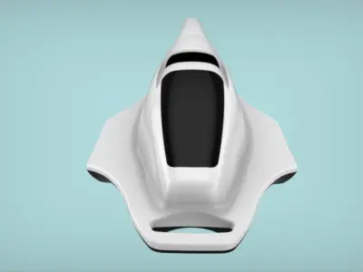 Sting Ray Sea Scooter Casing - Concept Surfaces Free 3D model
