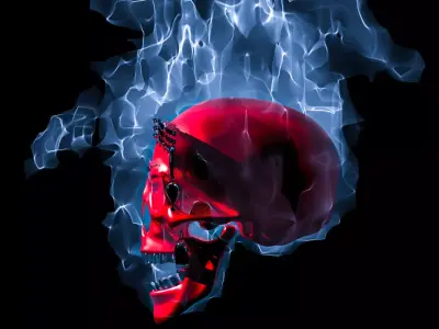 skull with smoke wallpaper hd 3D model