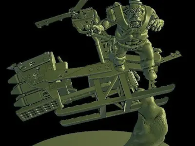 Ork Deffkopta abandon ship 3D print model