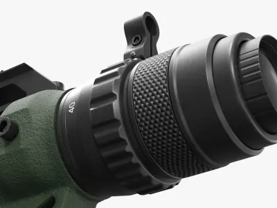 Long-Range Field Scope with Stand 3D model