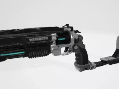 High Tech Energy Blaster Premium 3D Asset 3D model