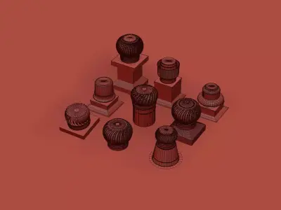 Outdoor factory roof ventilation exhaust fan - passive wind cap 3D model