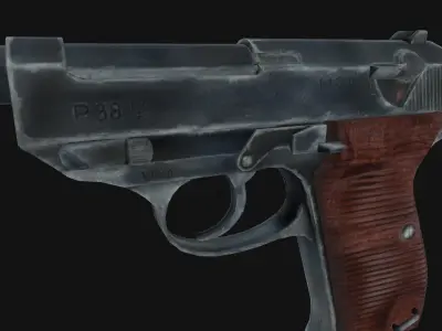 Walther P38 Low-poly 3D model purchase