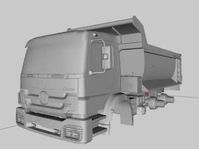 truck mercedes bens 3131 Low-poly 3D model