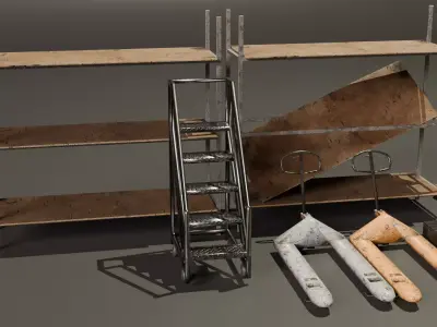 Low Poly Industrial Pack Low-poly 3D model