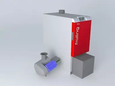 Fröling T4 wood chips boiler, agitator LEFT Free 3D model