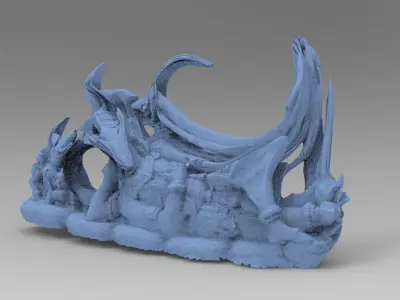 Dragon Stone Ruin Rock 5 3D model