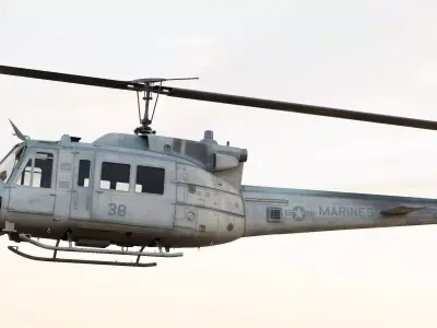 Bell UH-1N Iroquois CH-135 Twin Huey Marines 3D model