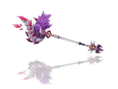 Demon Lord Scepter Low-poly 3D model