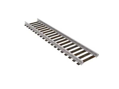Railroads train track 3D model