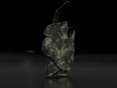 Military pistol holster Low-poly 3D model