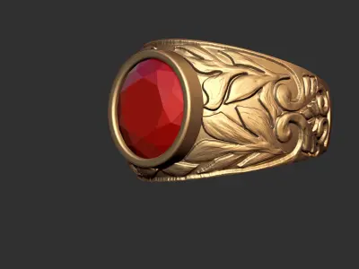 Engraved  Ring  Ready For 3D Print 3D print model