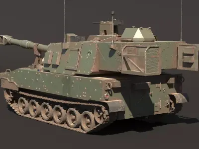 M109A7 Paladin Howitzer Battle Wear 3D model