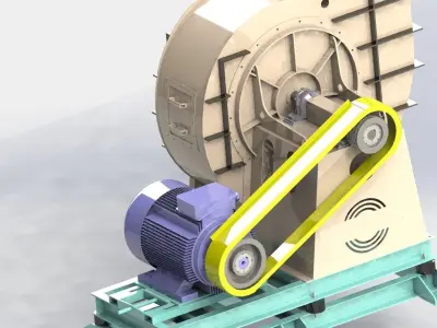 diameter 630 mm complete manufacturing high flow air fan  3D model