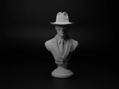 Spy Agent Bust Chess 3D print model purchase