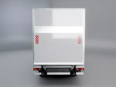 Mercedes Sprinter Tail Lift Box Van Low-poly 3D model