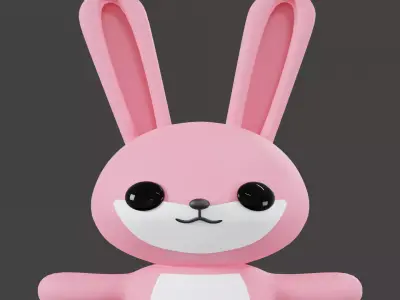 Character Rabbit kawaii cute Free 3D model