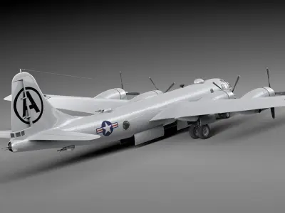 Boeing B-29 Superfortress Bomber 3D model by squir