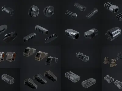 PBR Weapon Attachments Mega Pack
