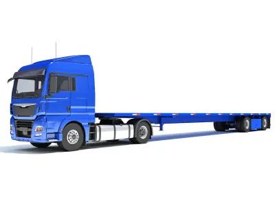 Flatbed Truck Collection  3D Model Pack