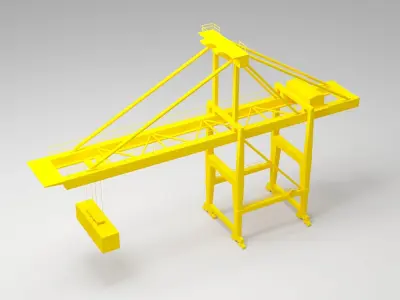 Crane port 3D model