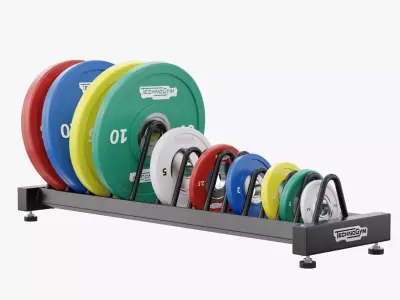 Technogym Bumper Plates Rack 3D model