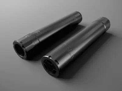 Sig Sauer SLH 300TI Suppressor Low-poly 3D model