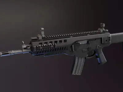 ARX160 Rifle Low-poly 3D model