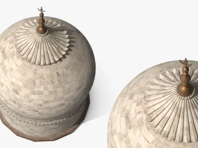 Indo-Islamic Tomb Dome Structure 3D model