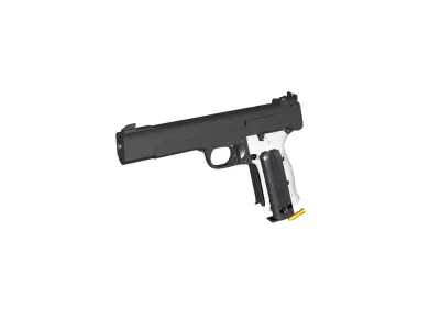 Realistic 1911 Pistol Handgun Game Ready PBR 3D Model Low-poly 3D model