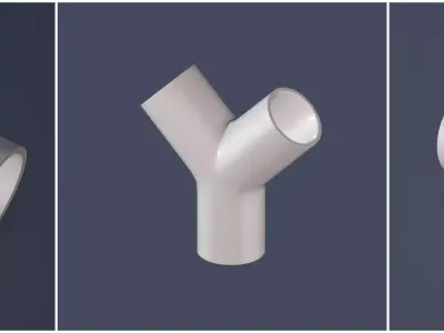 Pipe Connectors - Set of 3 3D Model Pack