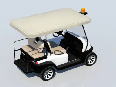 Madjax Golf Cart  Buggy Low Poly Low-poly 3D model