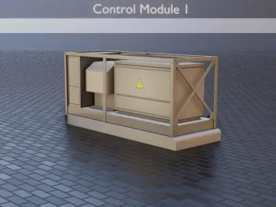 Power Storage Container Control Module 1 Low-poly 3D model