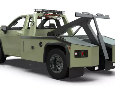 2027 Silverado Concept  Modern Tow Truck Wrecker Edition 3D model