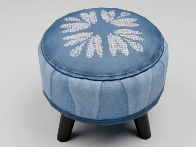 Mini Stool - MAYA and Blender Low-poly 3D model